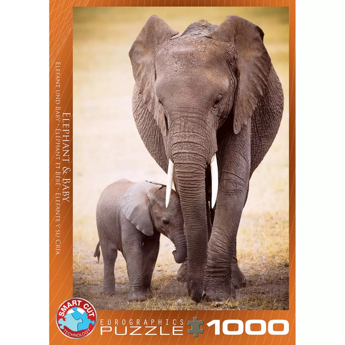 Eurographics Puzzle 1000 pièces : Éléphant et bébé