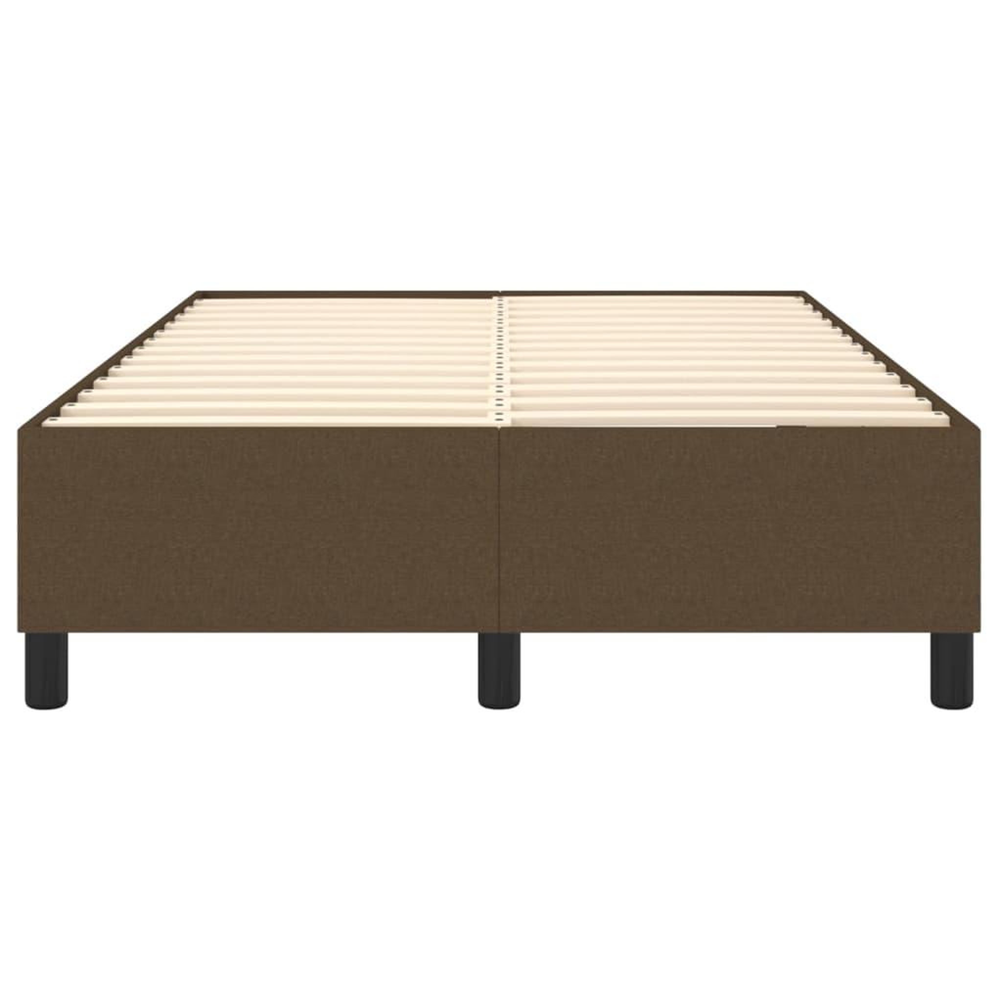 Voir la diapositive 5 : VIDAXL Cadre de lit sans matelas marron fonce 120x200 cm tissu
