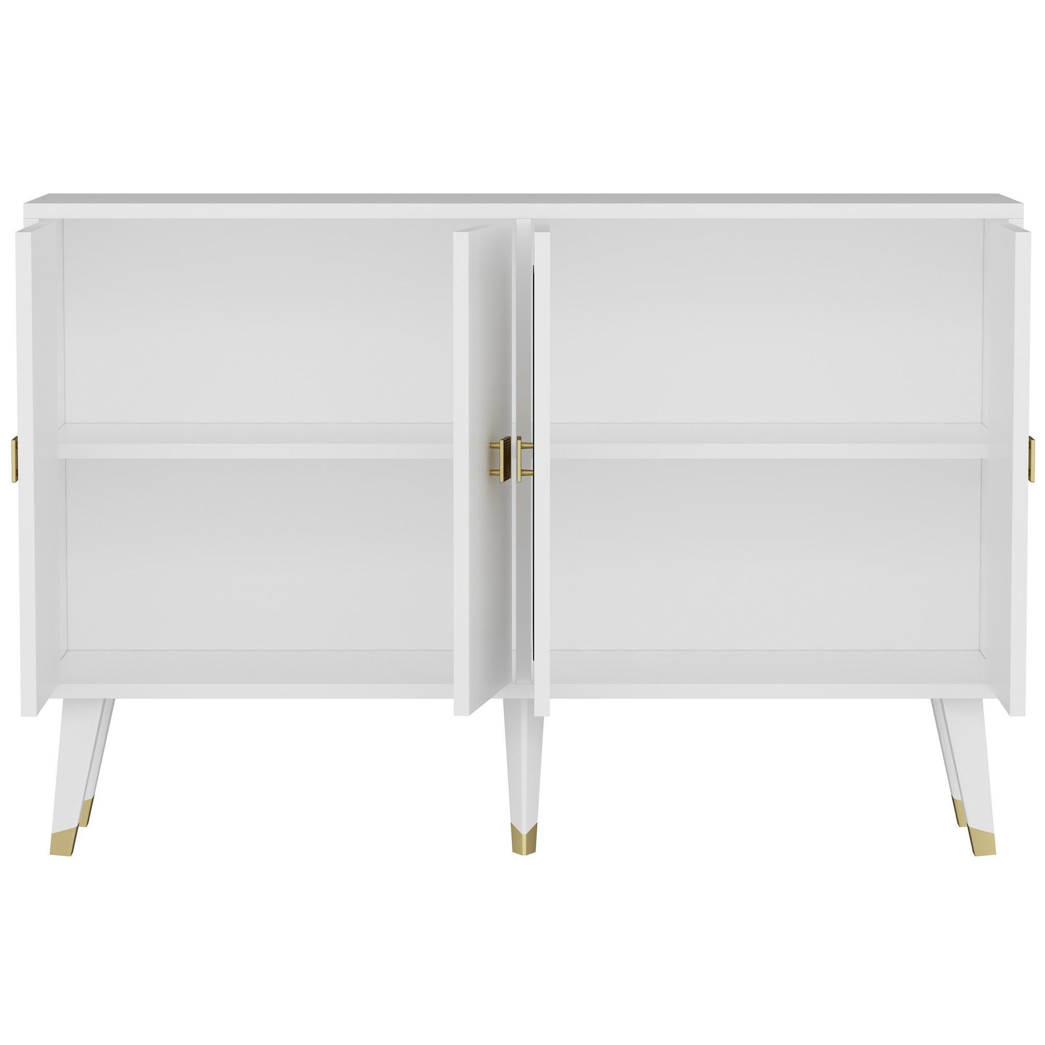 Voir la diapositive 4 : Habitat et Jardin Buffet en bois  ahart  - 120 x 30 x 80 cm - blanc