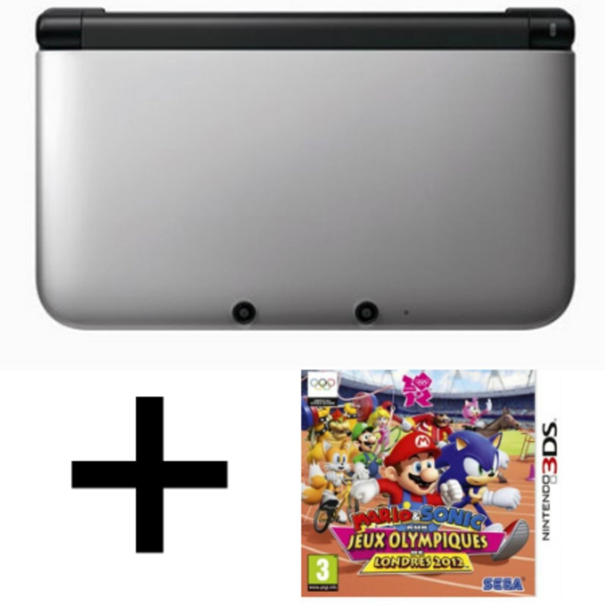 3DS XL Argent + Jeu 3DS