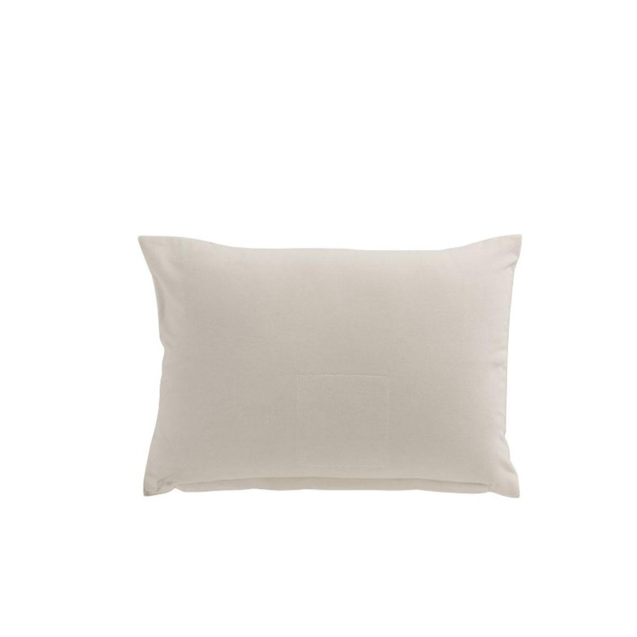 Voir la diapositive 2 : J-LINE Coussin rectangulaire  miroir velours  32x52cm blanc