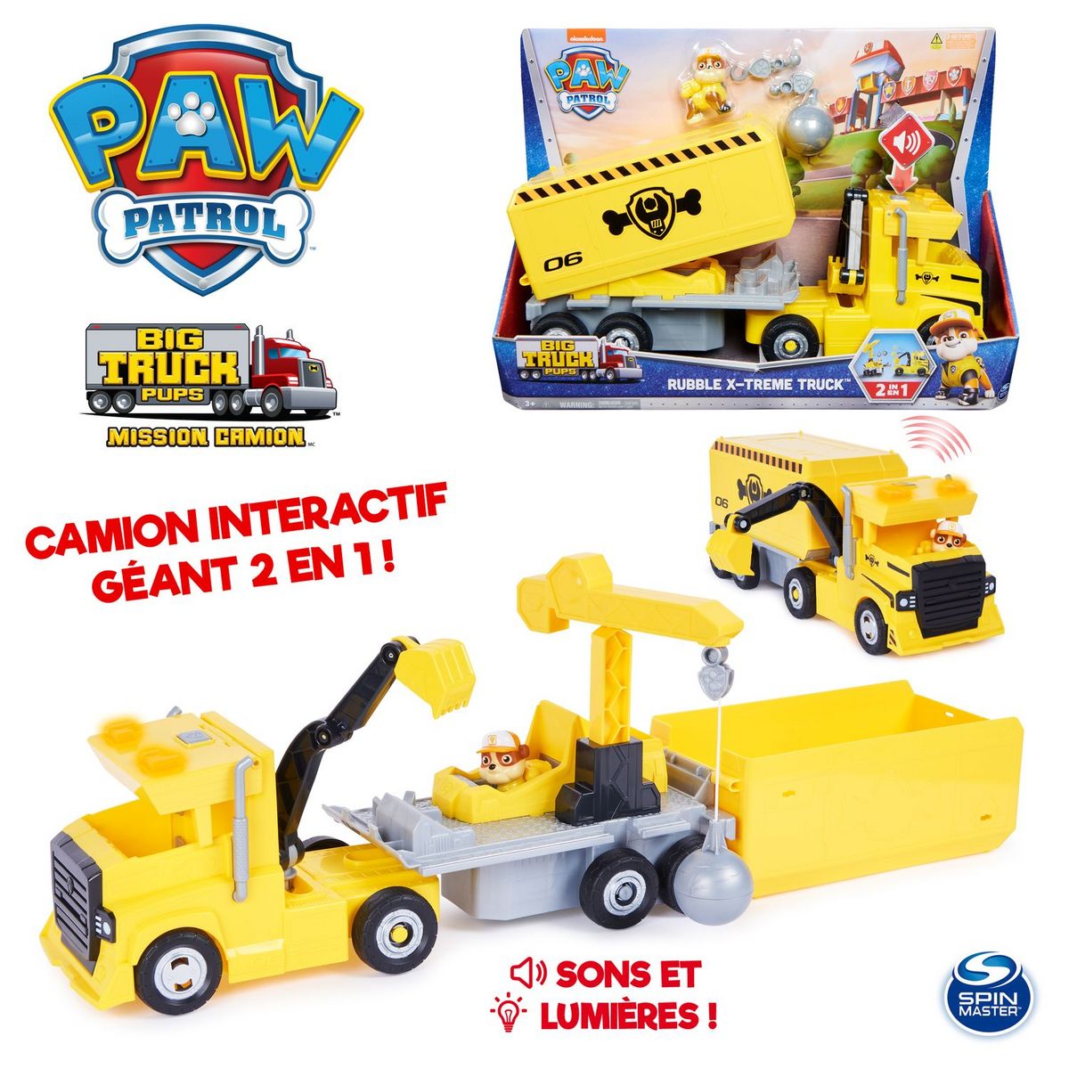 SPIN MASTER Méga Camion de Ruben Big Truck Pups La Pat' Patrouille