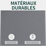 Voir la diapositive 3 : OUTSUNNY Coussins de banc de jardin déhoussables - coussins balancelle - lot de 2 - dim. 120L x 50l cm - rembourrage 5 cm - cordons d'attache - polyester gris