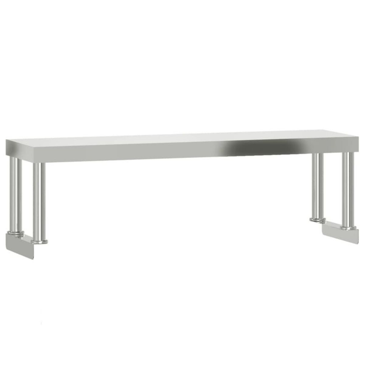 VIDAXL Table de travail de cuisine avec etagere 110x55x120 cm inox