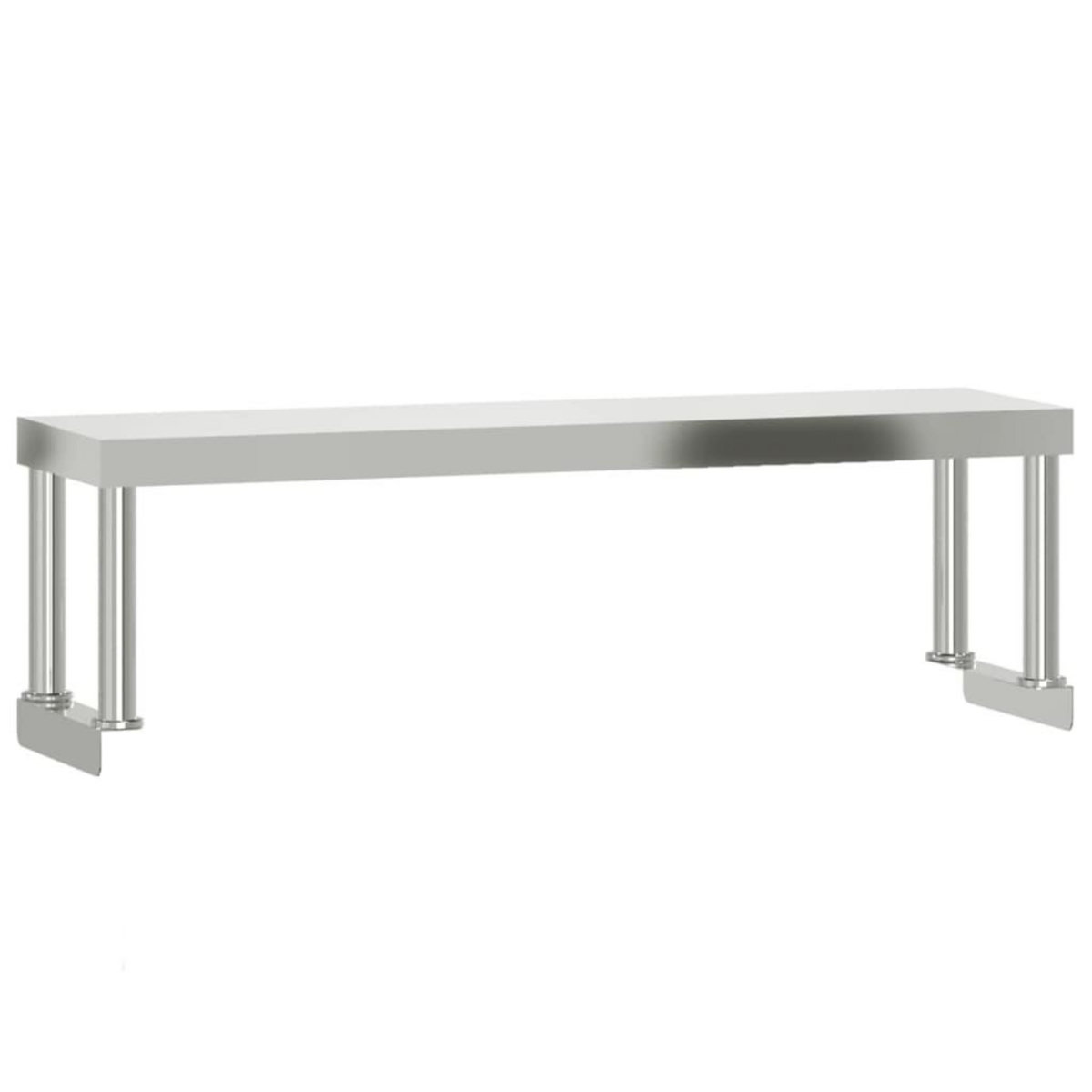 VIDAXL Table de travail de cuisine avec etagere 110x55x120 cm inox