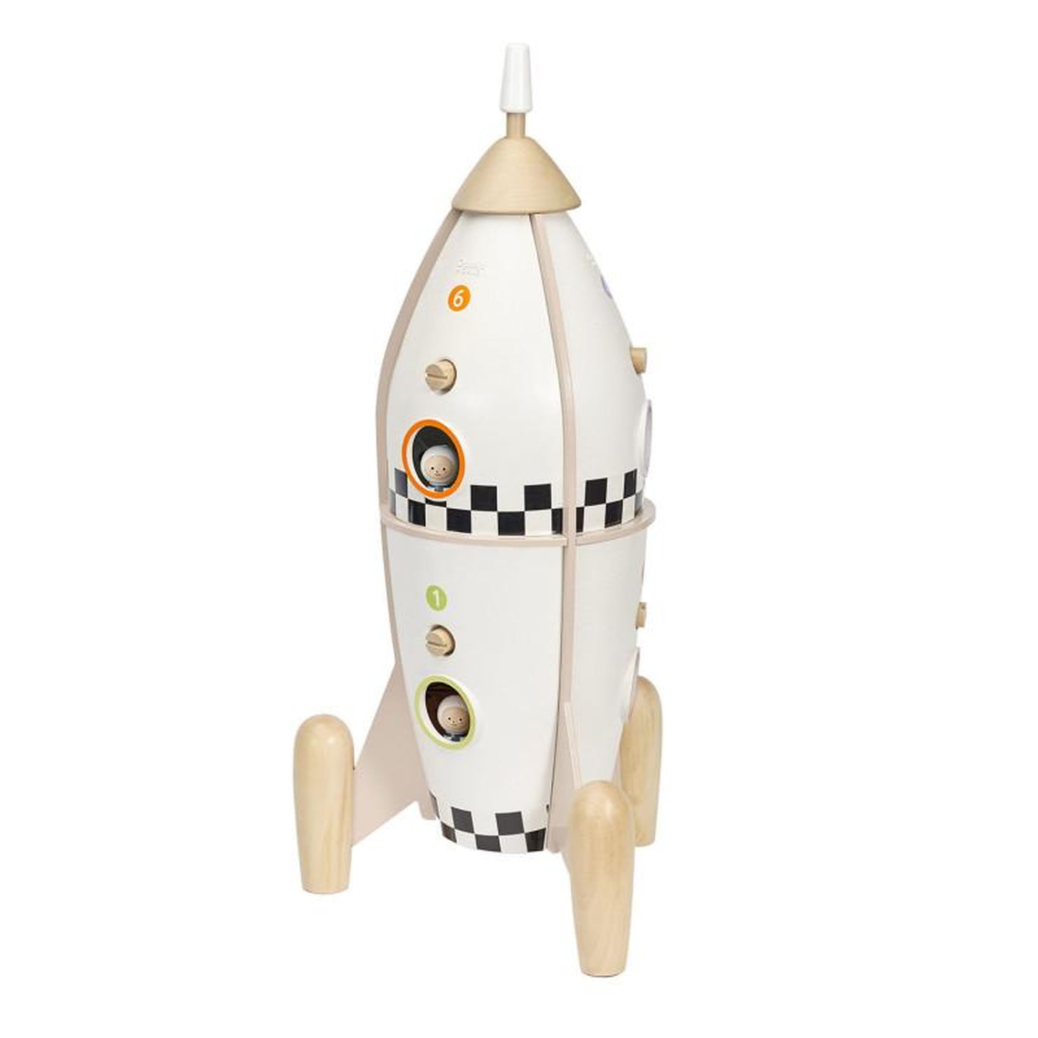 Voir la diapositive 1 : CLASSIC WORLD Classic World Wooden Construction Rocket, 51 pcs.