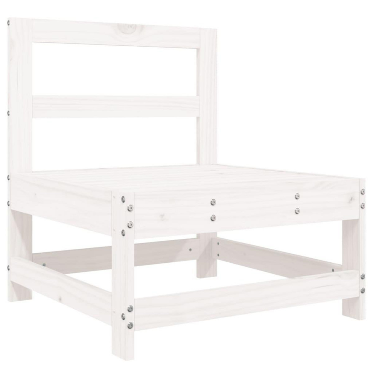 VIDAXL Salon de jardin 5 pcs blanc bois massif de pin