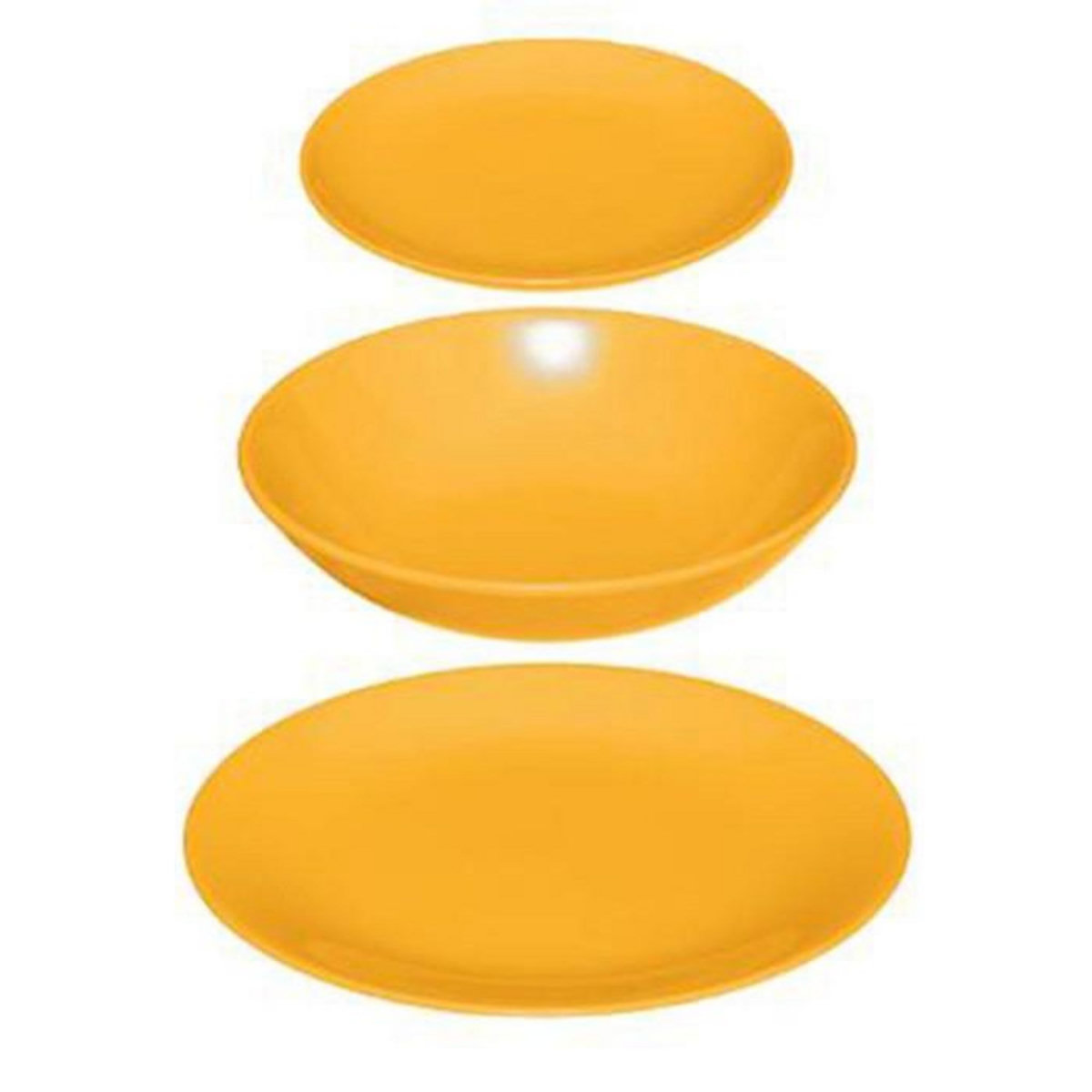 SECRET DE GOURMET Service de Table 18 Pièces  Colorama  26cm Jaune