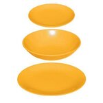 SECRET DE GOURMET Service de Table 18 Pièces  Colorama  26cm Jaune