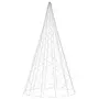 VIDAXL Sapin de Noël sur mat de drapeau 3000 LED Blanc chaud 800 cm