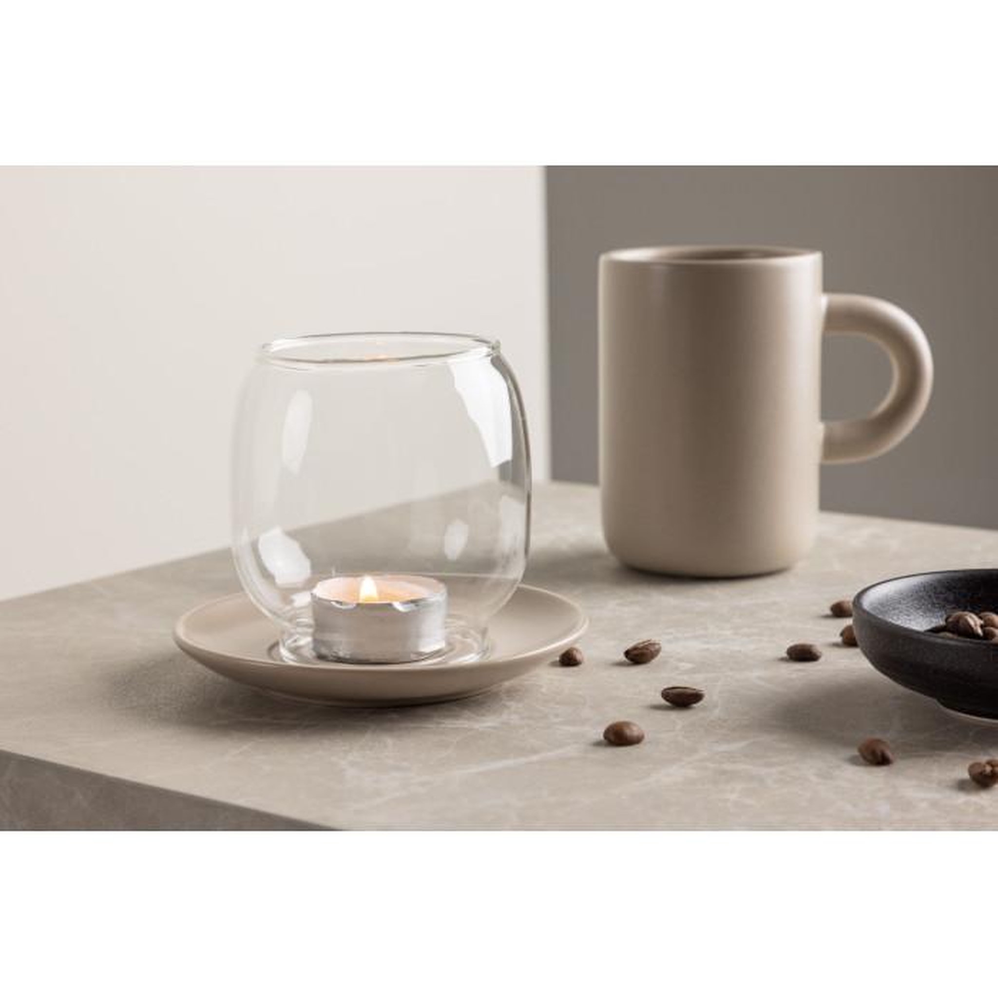 Voir la diapositive 4 : Paris Prix Lanterne en Verre  Archy  12cm Beige