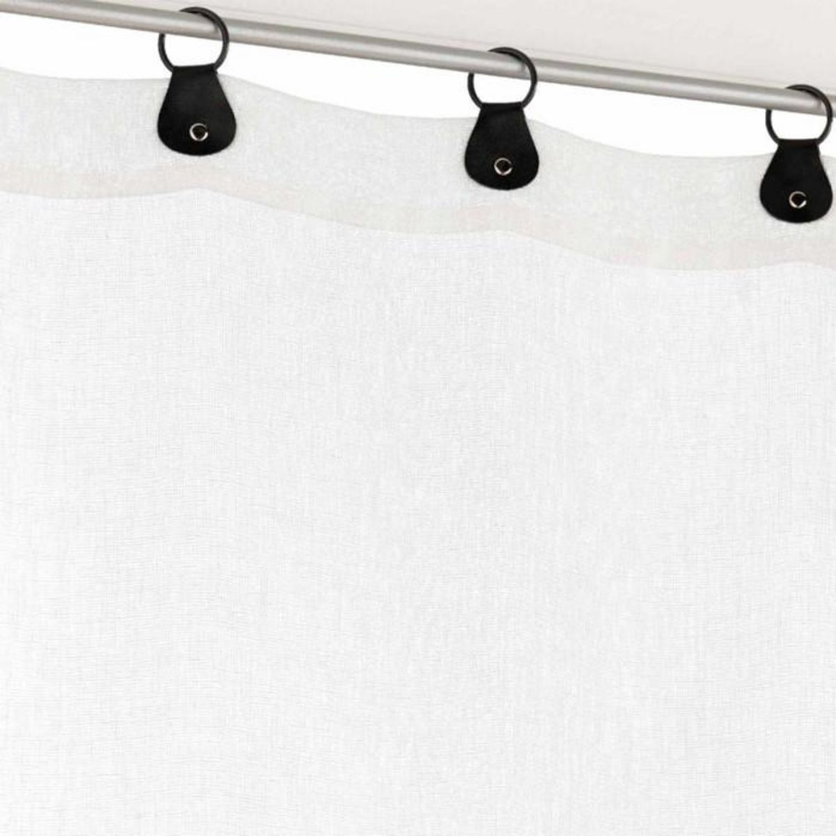 Paris Prix Paire de Voilages à Anneaux  Linka  60x160cm Blanc