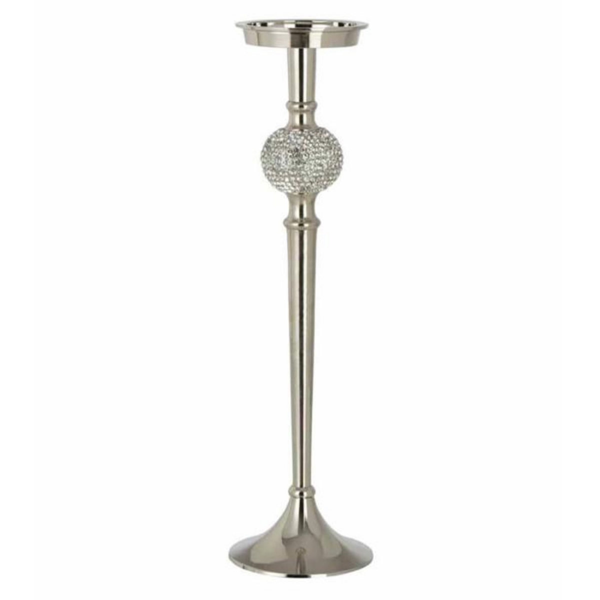 Paris Prix Bougeoir Design  Sphère Diamant  41cm Argent