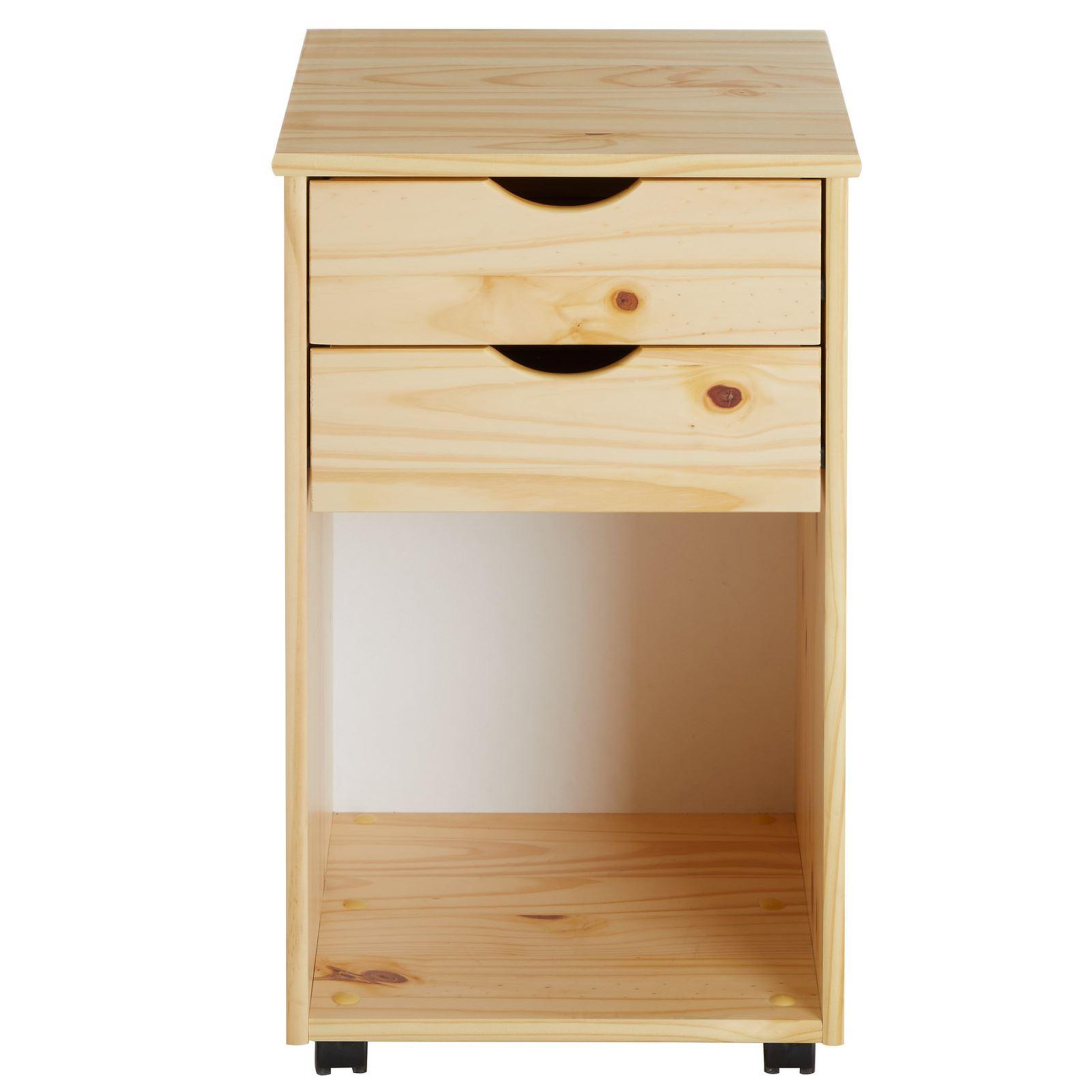 Voir la diapositive 3 : IDIMEX Caisson de bureau sur roulettes KANO, avec 2 tiroirs, en pin massif