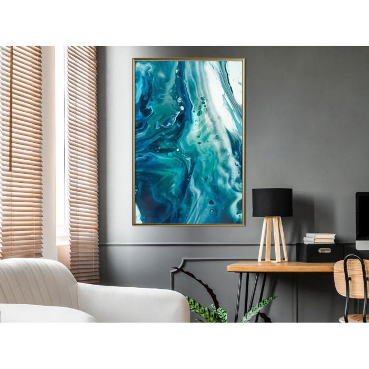 Paris Prix Affiche Murale Encadrée  Acrylic Pouring II