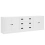 Voir la diapositive 2 : VIDAXL Buffets 3 pcs Blanc Bois d'ingenierie