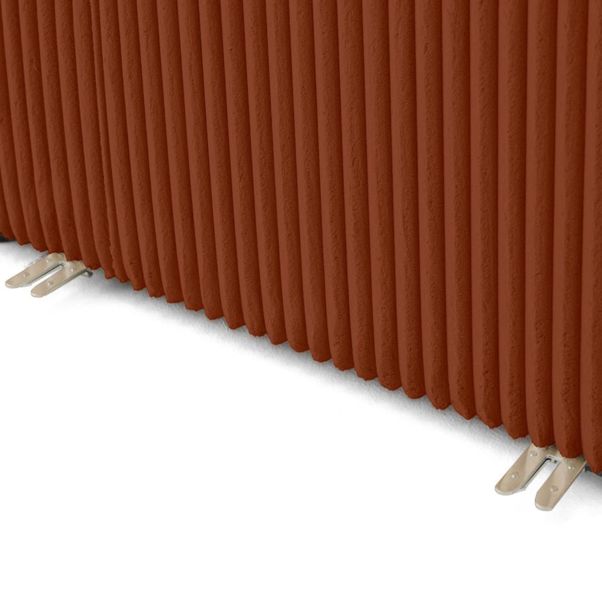 Voir la diapositive 4 : LISA DESIGN Victoire - module d'assise méridienne droit en velours côtelé grosses côtes