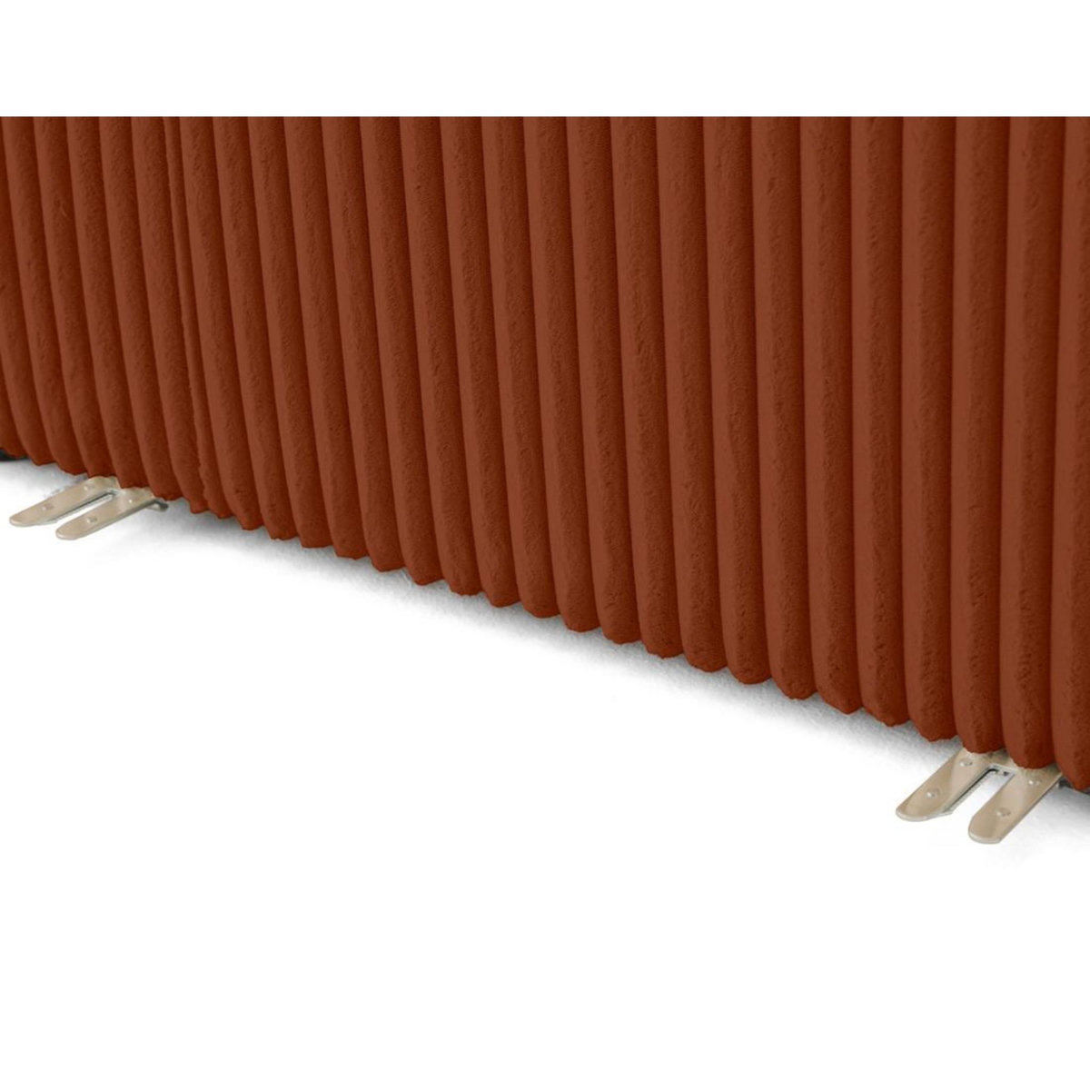 LISA DESIGN Victoire - module d'assise méridienne droit en velours côtelé grosses côtes