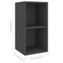 Voir la diapositive 6 : VIDAXL Ensemble de meubles TV 4 pcs Gris Bois d'ingenierie