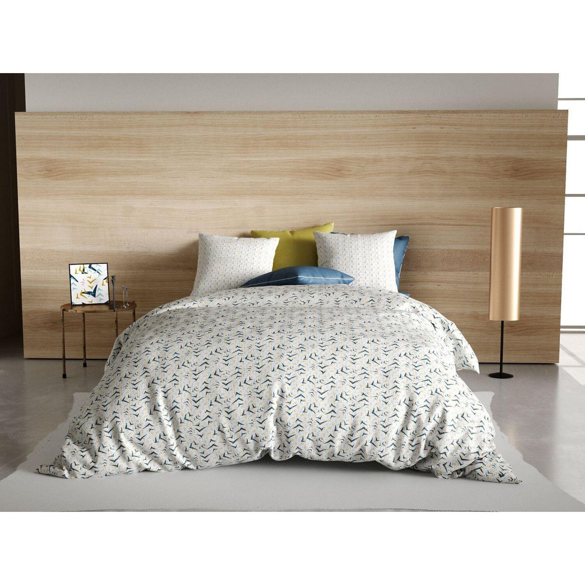 Les Ateliers du Linge Parure de housse de couette 100% coton 57fils vita