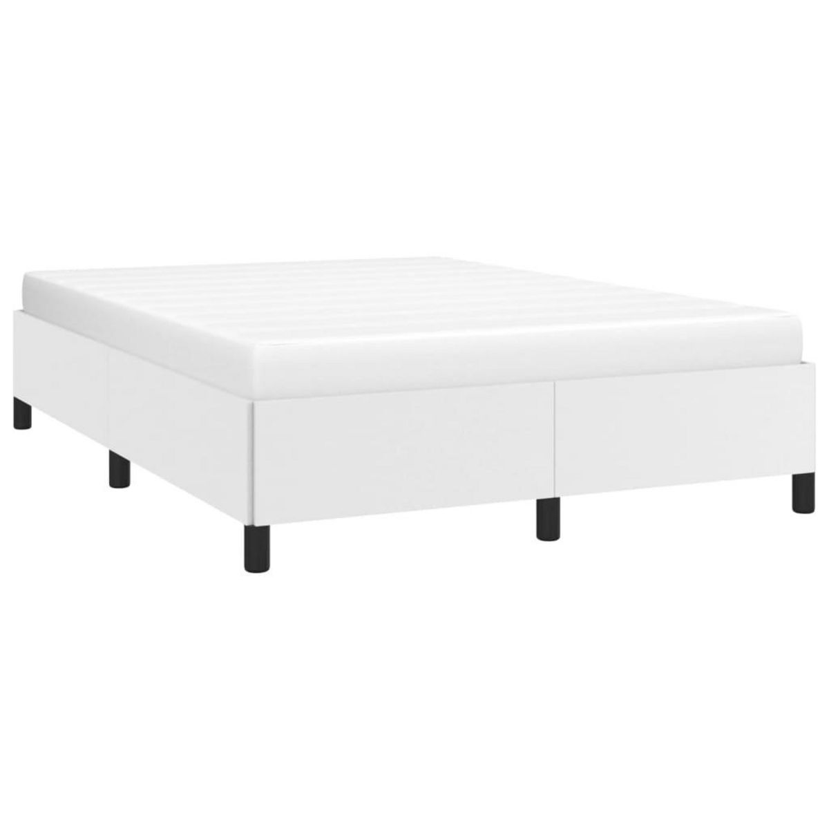 VIDAXL Cadre de lit sans matelas blanc 140x190 cm similicuir