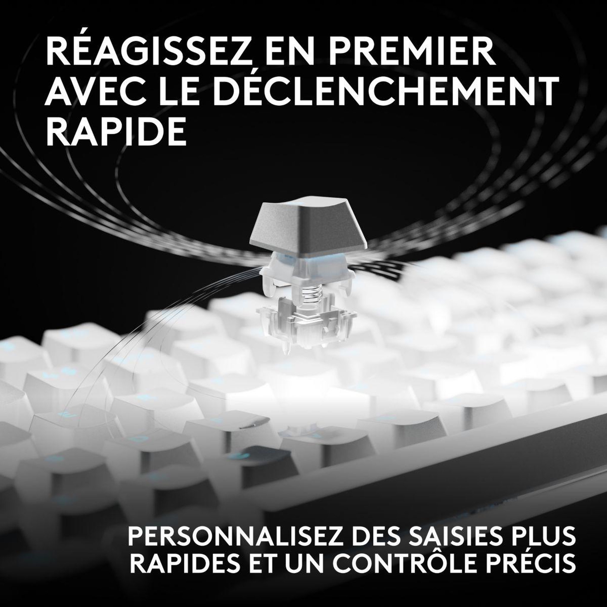 Voir la diapositive 2 : Logitech Clavier gamer PRO X 2 Rapid Blanc