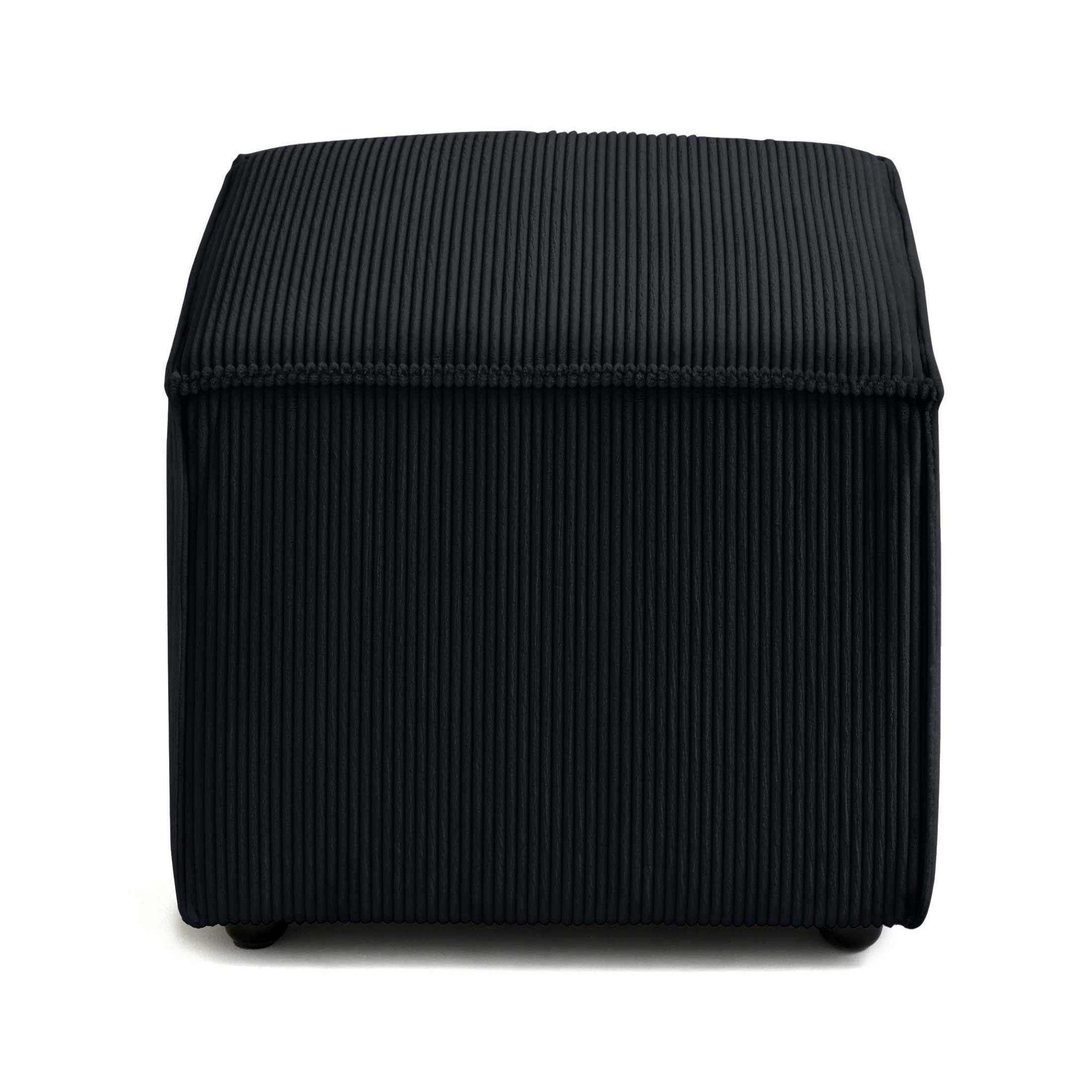 Voir la diapositive 5 : BEST MOBILIER Arty - pouf d'appoint - en velours côtelé