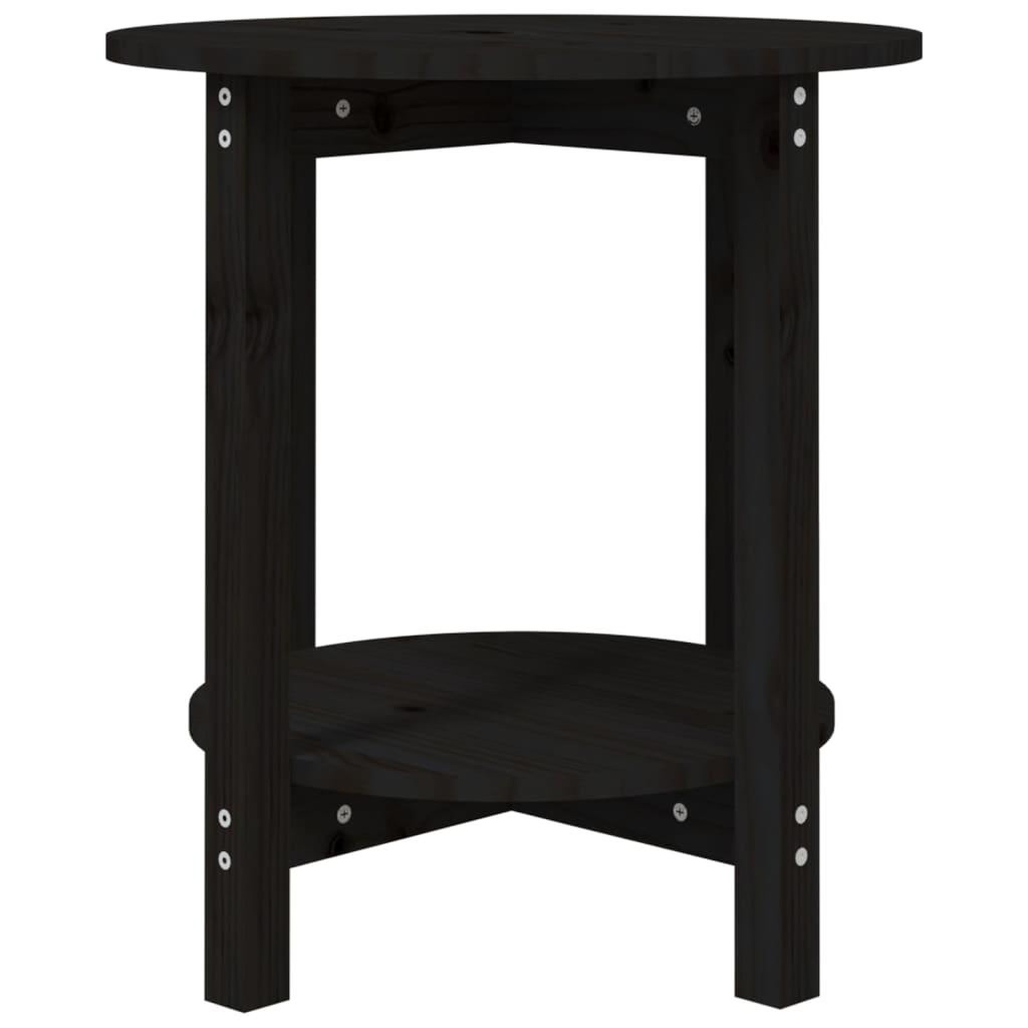 Voir la diapositive 5 : VIDAXL Table basse Noir Ø 55x60 cm Bois massif de pin