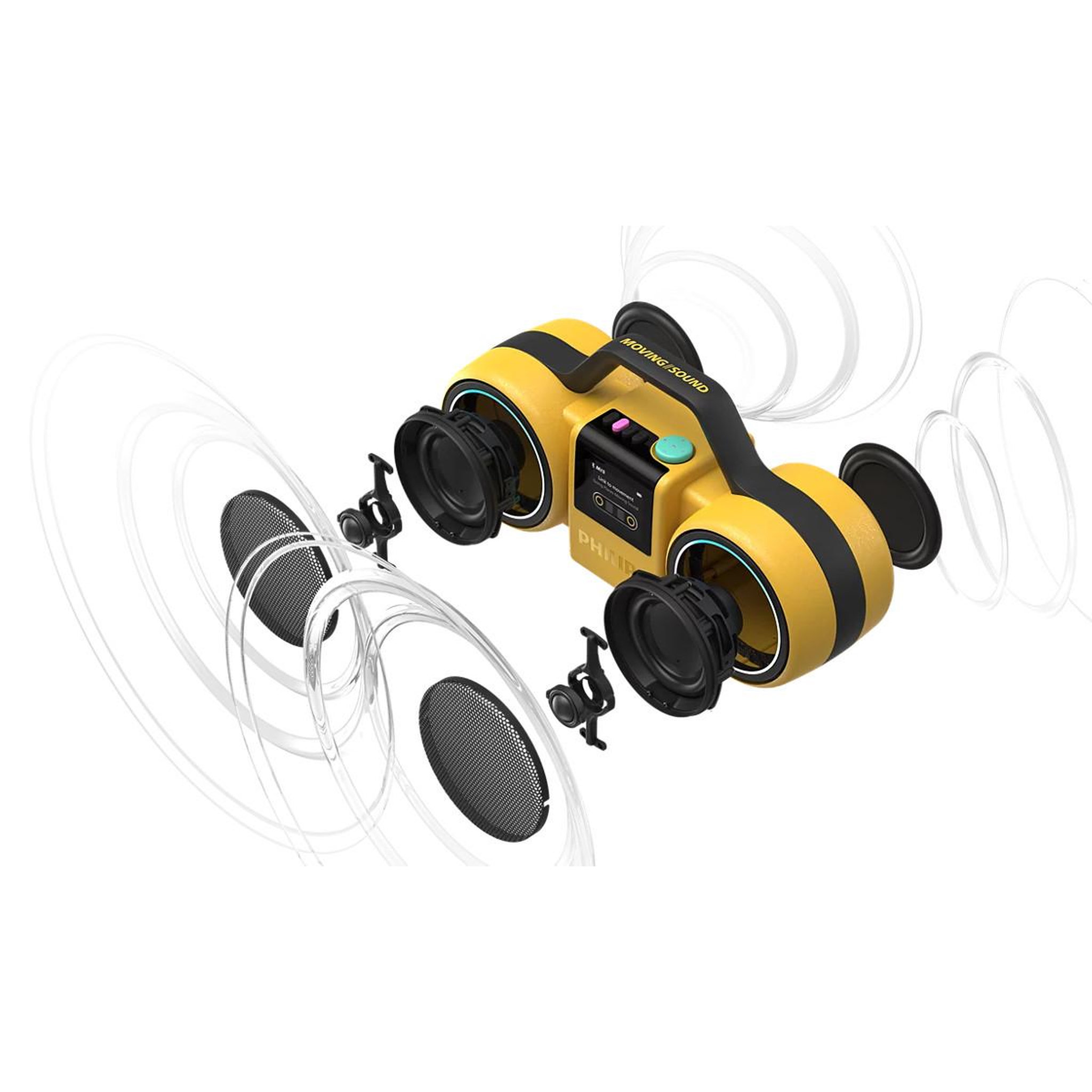Voir la diapositive 3 : Philips Philips the roller enceinte portable stéréo jaune 60 w
