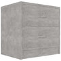 Voir la diapositive 2 : VIDAXL Table de chevet Gris beton 40x30x40 cm Bois d'ingenierie