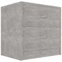 Voir la diapositive 2 : VIDAXL Table de chevet Gris beton 40x30x40 cm Bois d'ingenierie