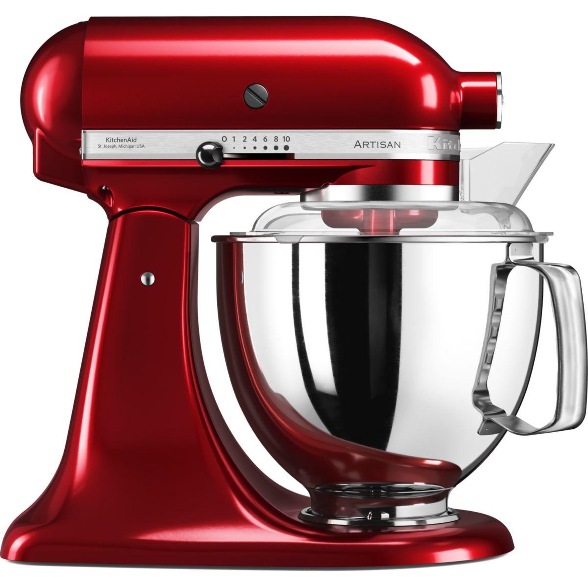 Voir la diapositive 2 : KitchenAid Robot pâtissier 5ksm175pseca pomme d'amour, 4,8 l, bol avec poignée + bol 3 l, batteur souple et couvercle