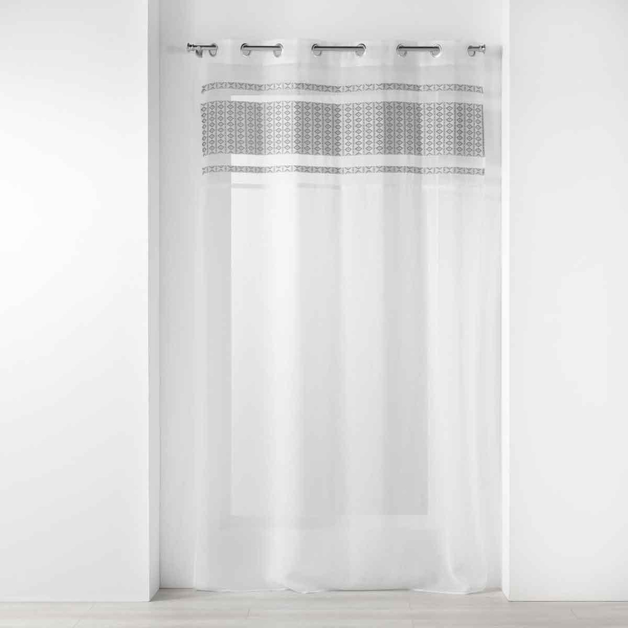 Douceur d'Intérieur Rideau voilage à œillets  storia  140x240cm blanc