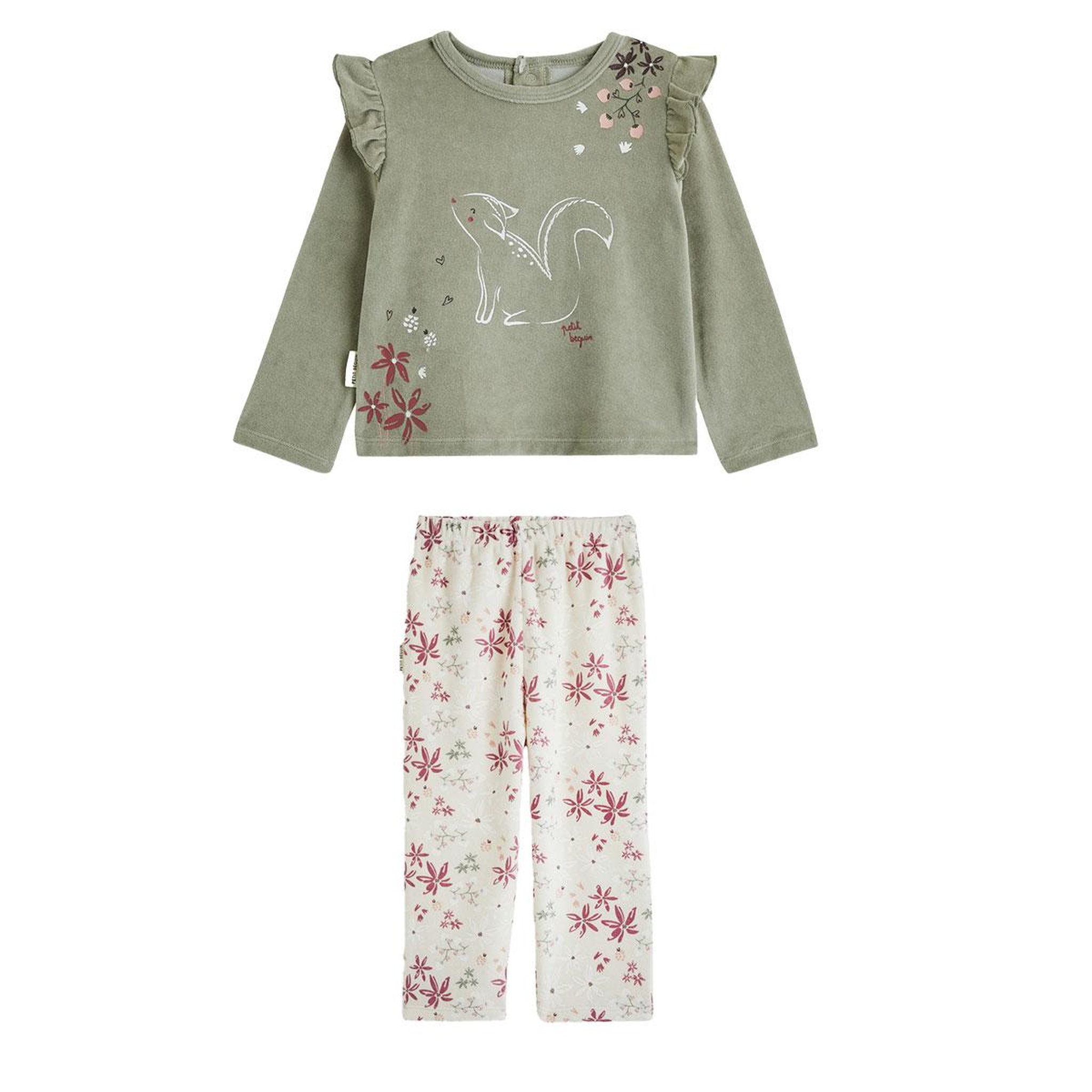 Voir la diapositive 1 : PETIT BEGUIN Pyjama enfant 2 pièces en velours Misti