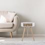 Voir la diapositive 5 : Paris Prix Table de Chevet 1 Tiroir  Nora  46cm Blanc
