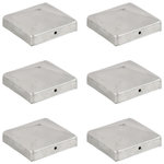 VIDAXL Bouchons de poteau de cloture 6 pcs Metal galvanise 91x91 mm