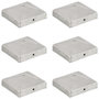 Voir la diapositive 1 : VIDAXL Bouchons de poteau de cloture 6 pcs Metal galvanise 91x91 mm