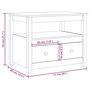 Voir la diapositive 6 : VIDAXL Table basse 71x49x55 cm Bois massif de pin