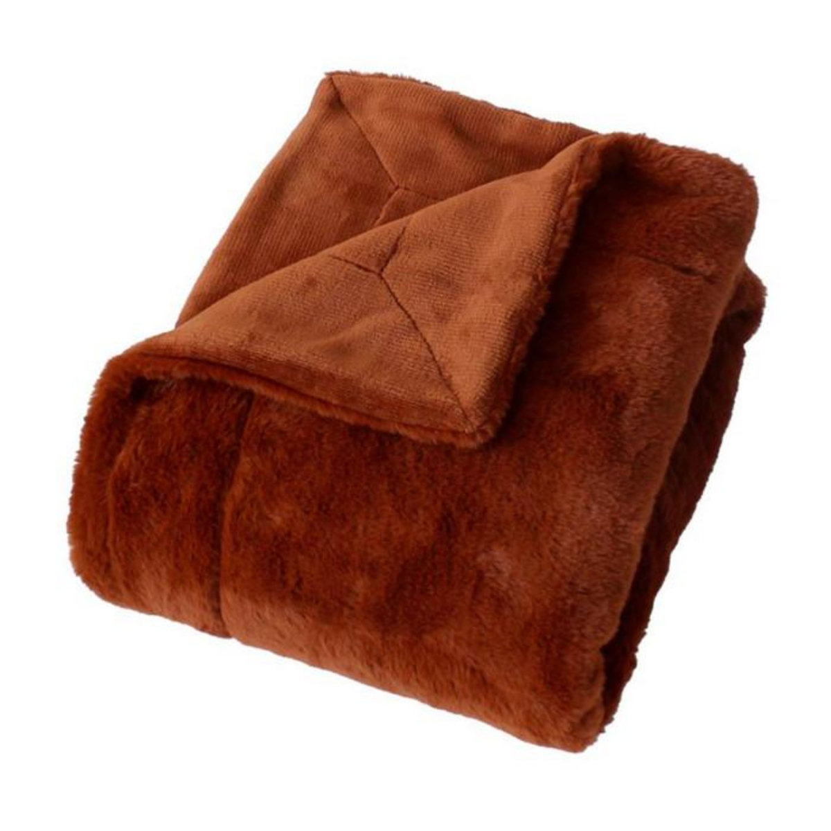 Paris Prix Plaid Imitation Fourrure  Rabbit Pop  125x150cm Cuivre