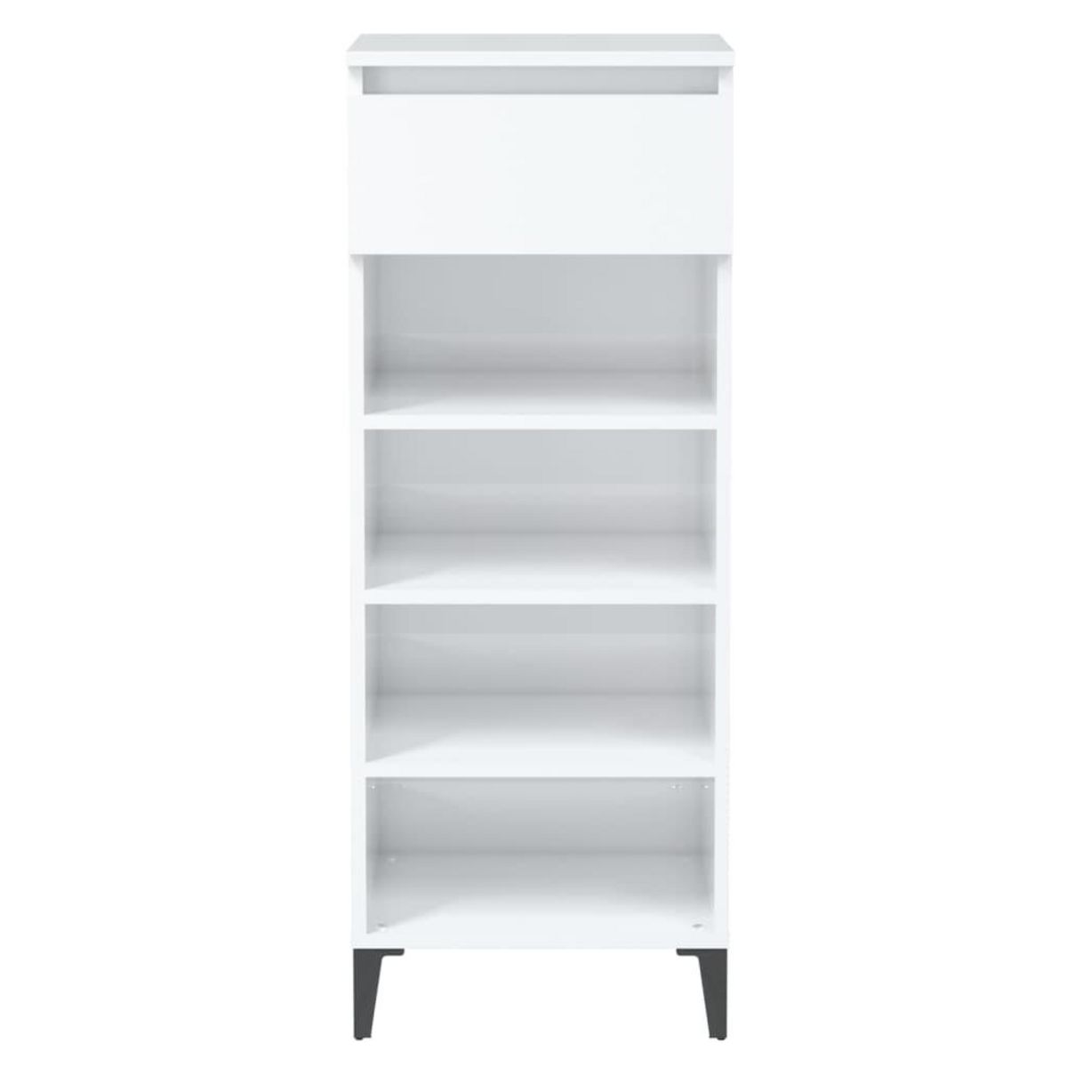 VIDAXL Etagere a chaussures Blanc brillant 40x36x105cm Bois ingenierie