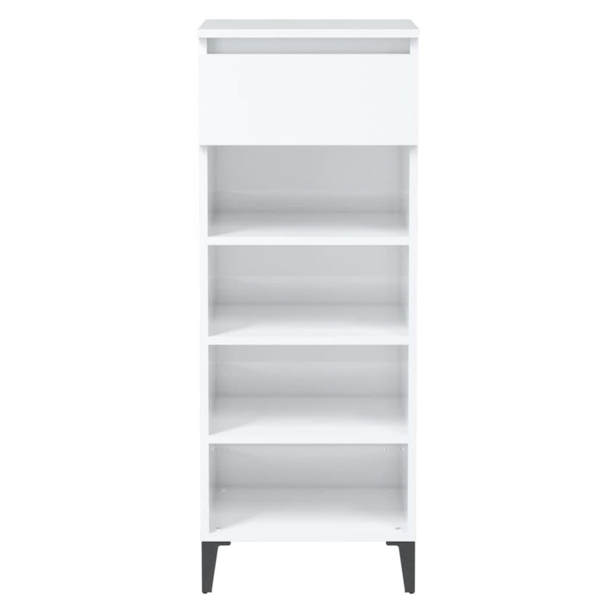 VIDAXL Etagere a chaussures Blanc brillant 40x36x105cm Bois ingenierie