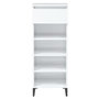 Voir la diapositive 5 : VIDAXL Etagere a chaussures Blanc brillant 40x36x105cm Bois ingenierie