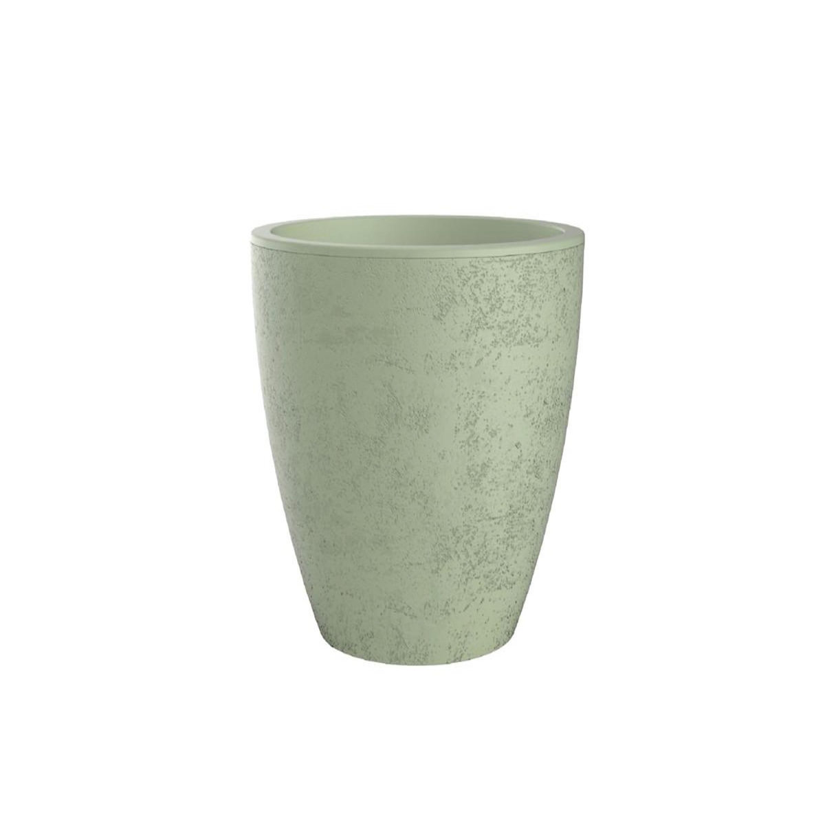 Eda Pot de fleurs conique Basalt Up - Ø 38 x 35 cm - 27 L -  Vert amande - Eda