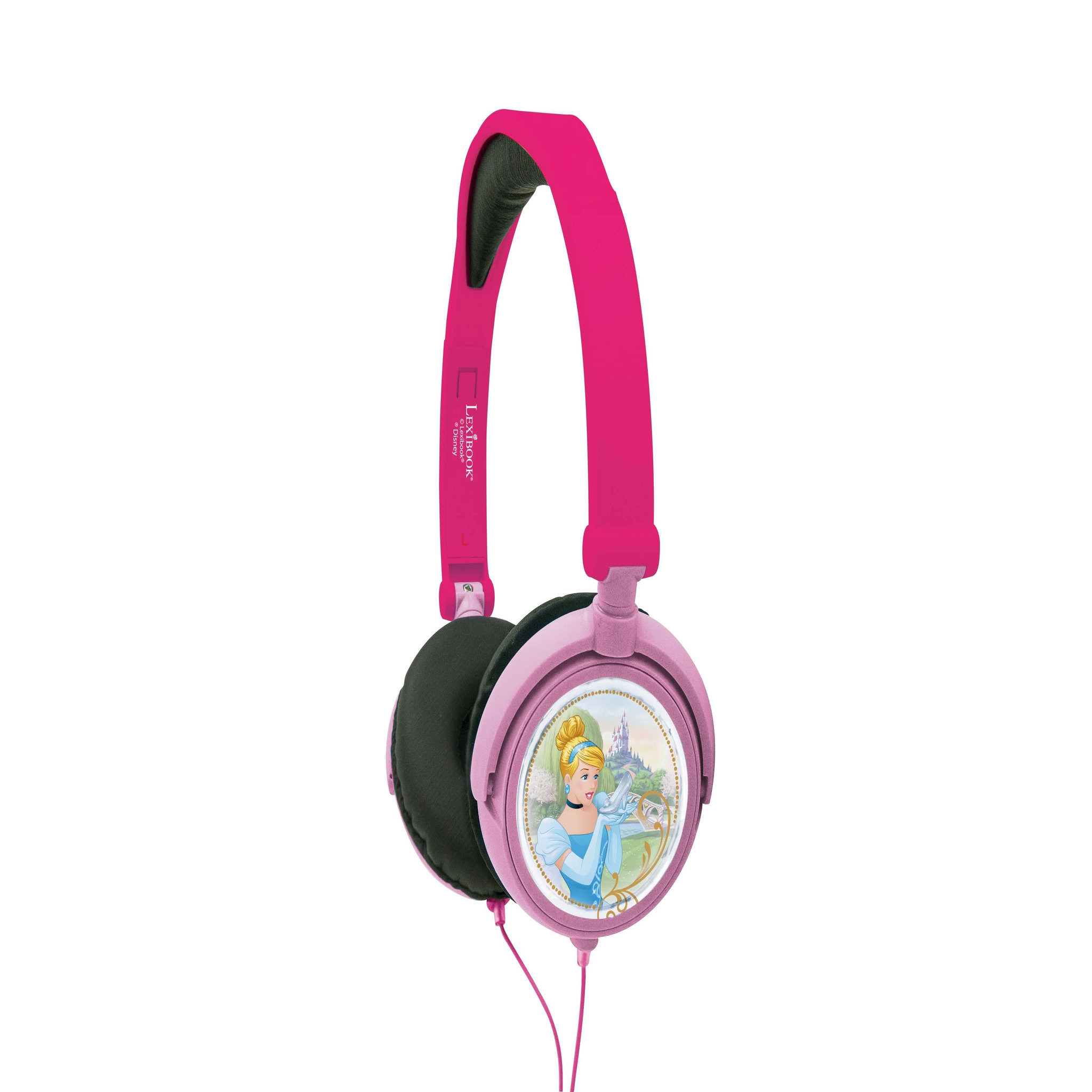 Lexibook Casque stéréo filaire pliable avec limitation de volume d'écoute Disney Princesses