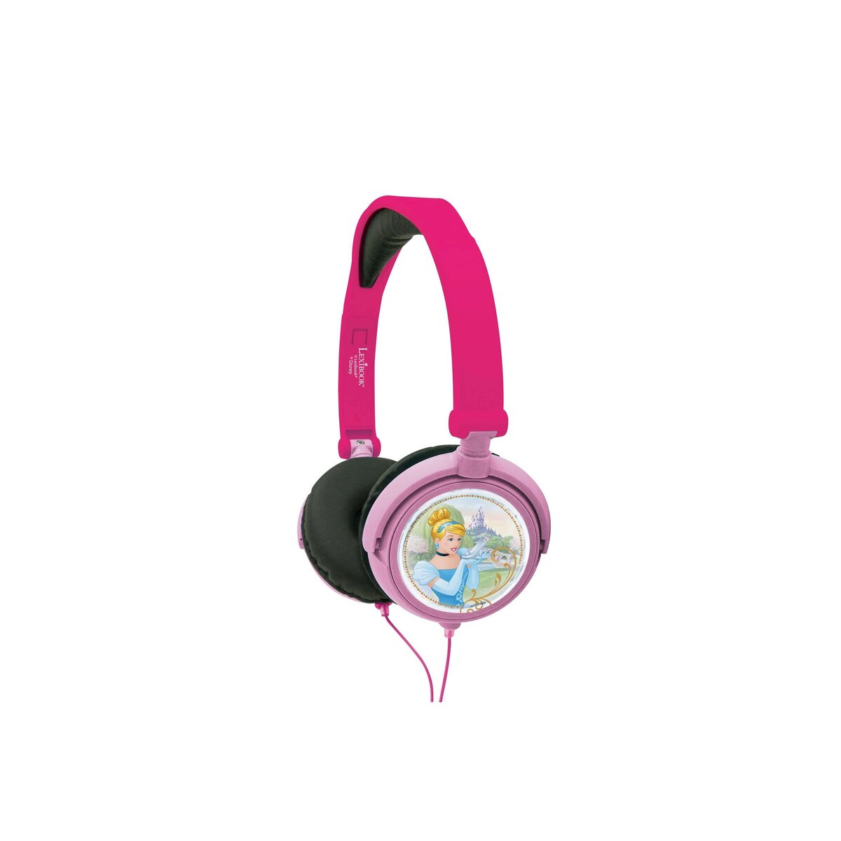Lexibook Casque stéréo filaire pliable avec limitation de volume d'écoute Disney Princesses