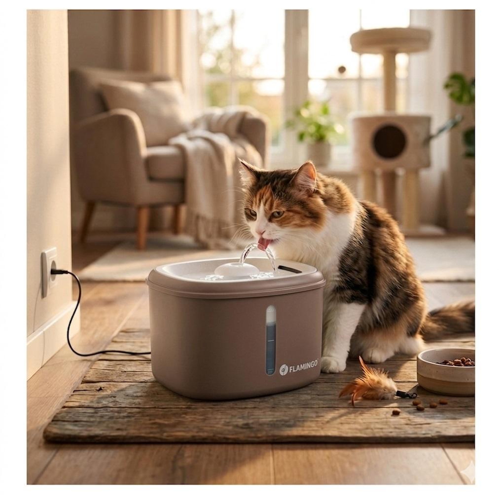 Voir la diapositive 2 : Eden Fontaine a eau finto 2,5l pour chat et petit chien