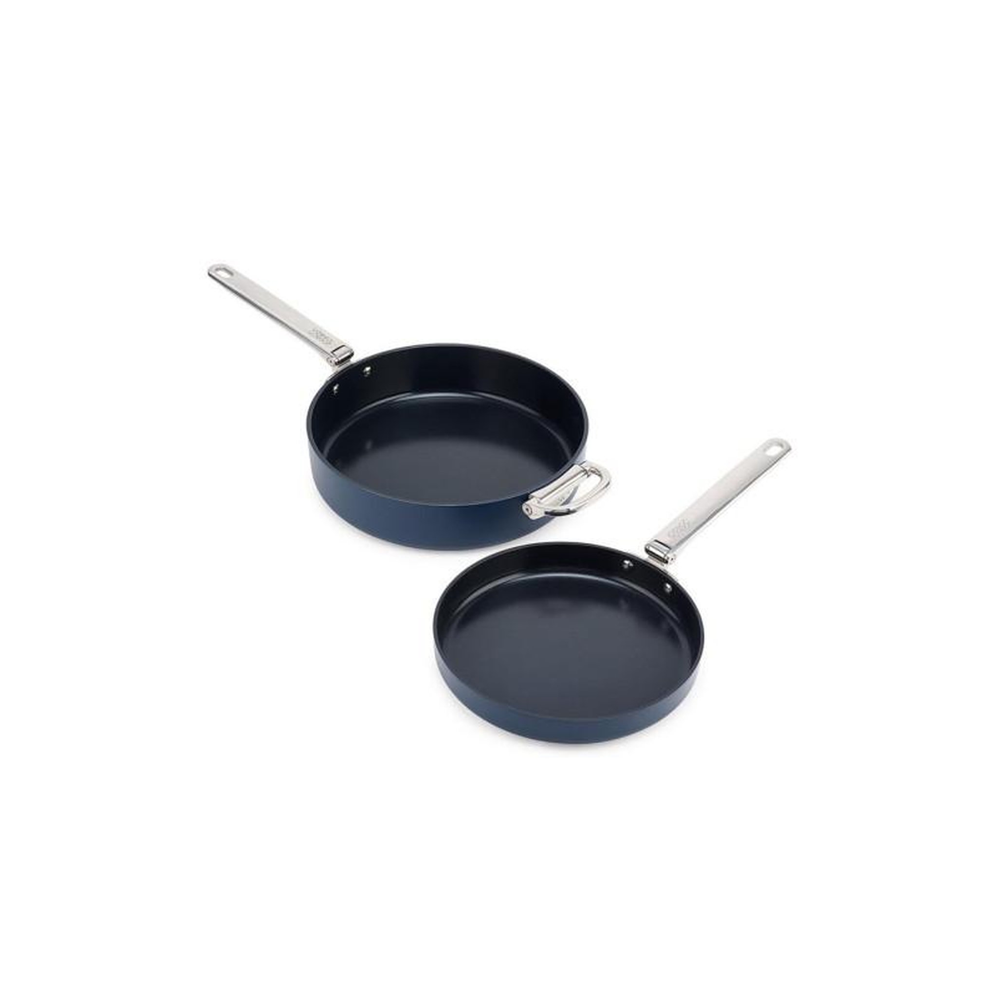 Voir la diapositive 5 : Joseph Joseph Casserole Joseph Joseph Set de 2 poeles 24 et 28cm + 1 separateur protege ustensiles