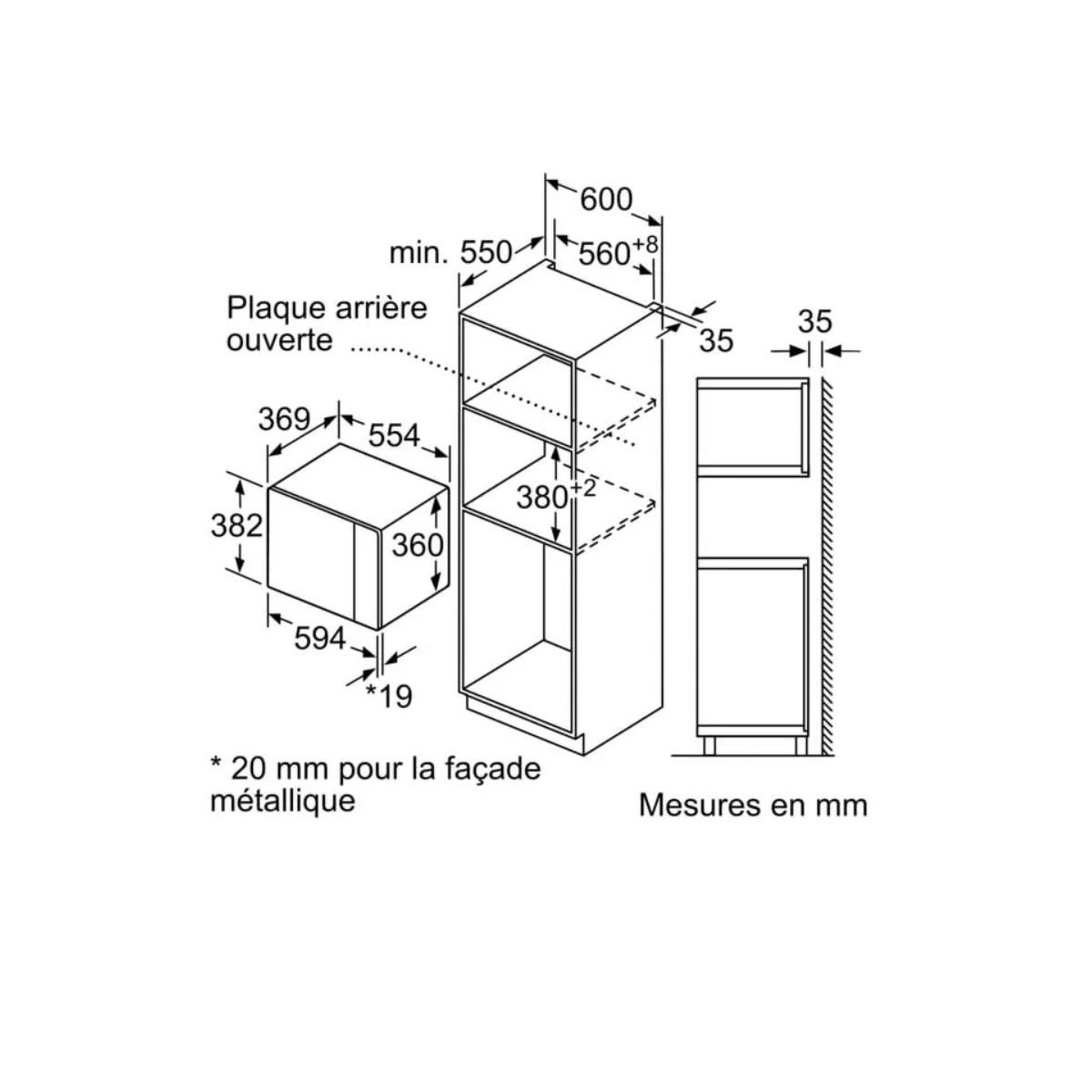 Voir la diapositive 3 : Siemens Micro-ondes 25l 900w - be555lmb1f