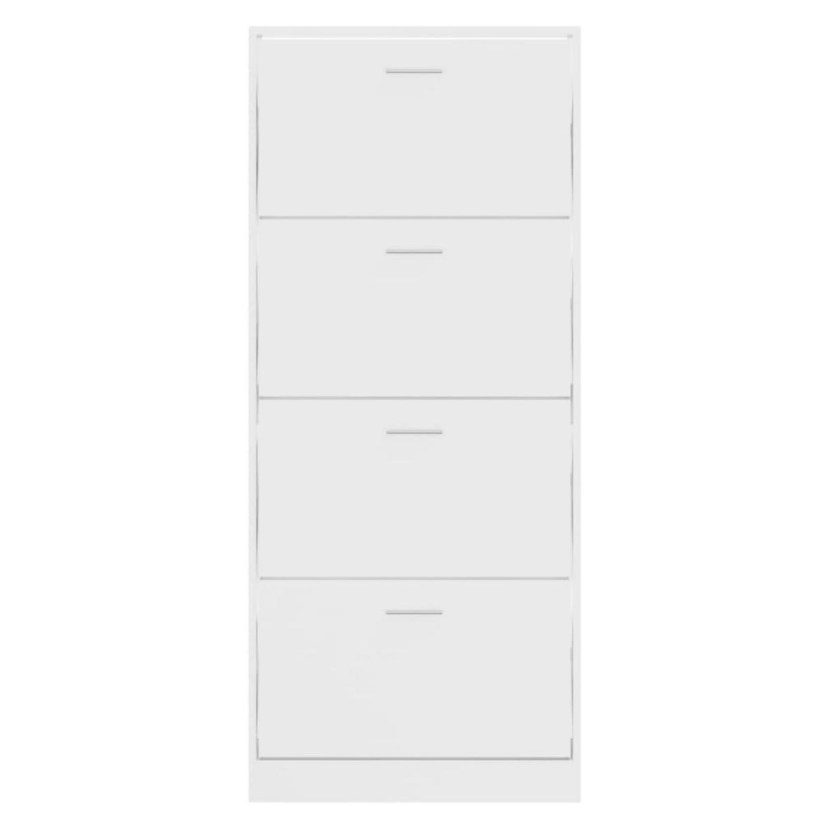 VIDAXL Armoire a chaussure Blanc brillant 63x24x147 cm Bois ingenierie