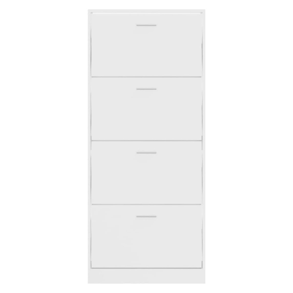VIDAXL Armoire a chaussure Blanc brillant 63x24x147 cm Bois ingenierie